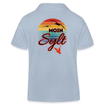 Moin Sylt avec mouette dans le style rétro Island Sylt - Polo enfant bio Stanley/Stella - bleu ciel - Dos