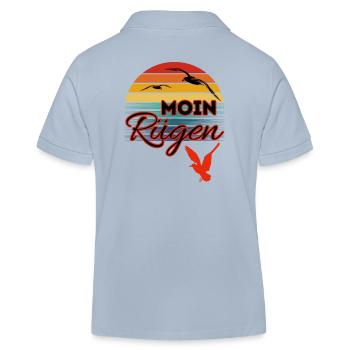 Moin Rügen avec mouette dans le style rétro île de Rügen - Polo enfant bio Stanley/Stella - bleu ciel - Dos