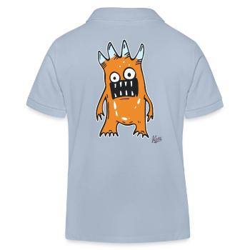 Orangenes lustig dummes Monster - Kinder Organic Poloshirt Mini Sprinter von Stanley/Stella - sky Blue - Hinten