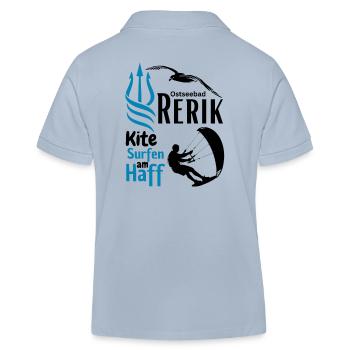 Rerik kite surf dans le lagon de la station balnéaire de Rerik sur la mer Baltique - Polo enfant bio Stanley/Stella - bleu ciel - Dos