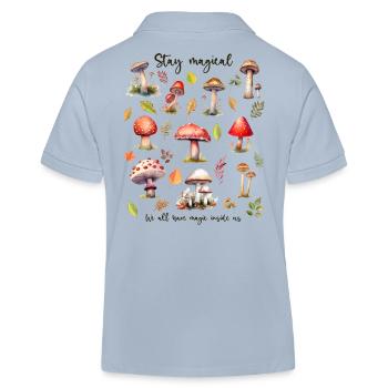 Stay magical. Nature Lover. - Kids Organic Polo Shirt by Stanley/Stella - sky blue - Back