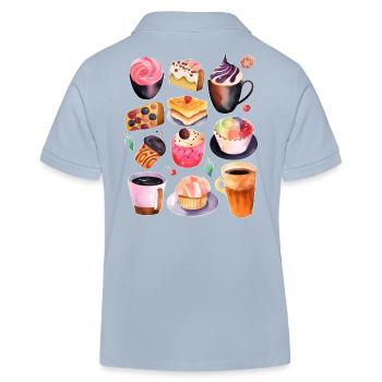 Art Café Milan - Kids Organic Polo Shirt by Stanley/Stella - sky blue - Back