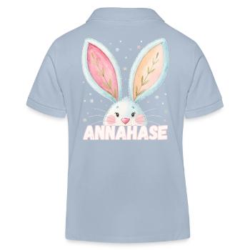 Name Anna Rabbit Annahase Pet Name - Kids Organic Polo Shirt by Stanley/Stella - sky blue - Back