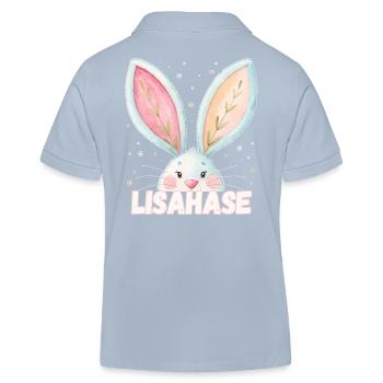 Nom Lisa Lapin Lisahase Nom de l’animal - Polo enfant bio Stanley/Stella - bleu ciel - Dos