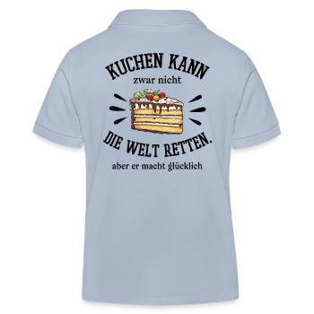 Konditorei Kuchen Welt retten Torte backen Bäcker - Kinder Organic Poloshirt Mini Sprinter von Stanley/Stella - sky Blue - Hinten