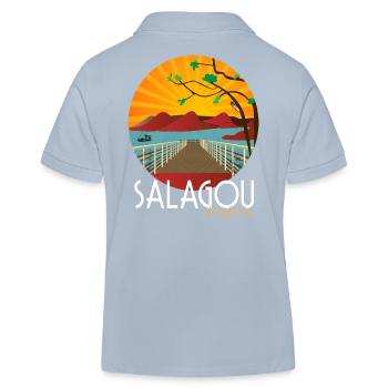 Illustration du lac du Salagou | terragrafika® - Polo enfant bio Stanley/Stella - bleu ciel - Dos