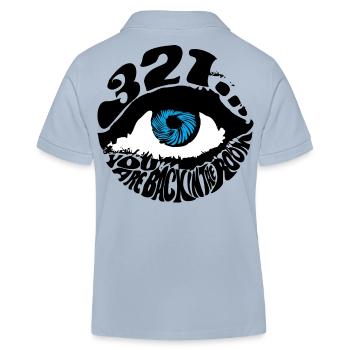 Hypnosis Eye 321 vous êtes de retour dans la salle psychédélique - Polo enfant bio Stanley/Stella - bleu ciel - Dos