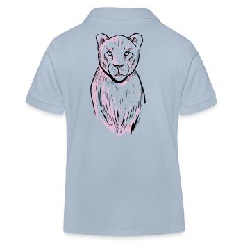 Tiger Wildtier Löwe Safari Afrika Zootiere - Kinder Organic Poloshirt Mini Sprinter von Stanley/Stella - sky Blue - Hinten