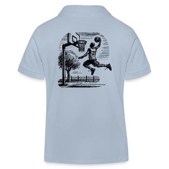 Dunk de basketteur - Polo enfant bio Stanley/Stella - bleu ciel - Dos
