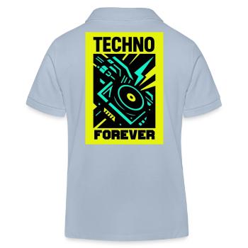 Techno Forever - Kinder Organic Poloshirt Mini Sprinter von Stanley/Stella - sky Blue - Hinten