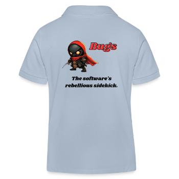 Bugs - The software's rebellious sidekick. - Kinder Organic Poloshirt Mini Sprinter von Stanley/Stella - sky Blue - Hinten