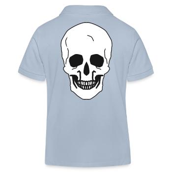 Crâne Mort Die Cimetière Crâne Halloween - Polo enfant bio Stanley/Stella - bleu ciel - Dos