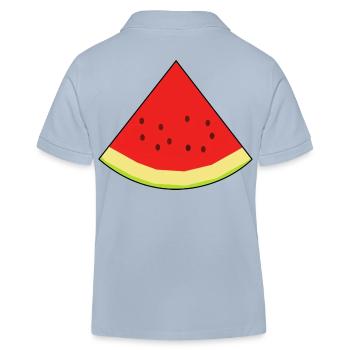 Melone Frucht Obst Sommer Erfrischung Speise Bio - Kinder Organic Poloshirt Mini Sprinter von Stanley/Stella - sky Blue - Hinten