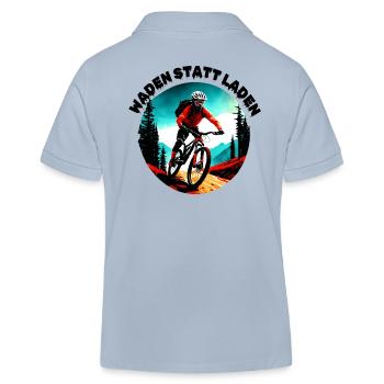 Waden statt laden - Kinder Organic Poloshirt Mini Sprinter von Stanley/Stella - sky Blue - Hinten