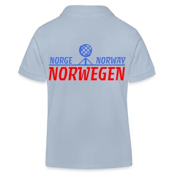 Norvège Norvège Norvège avec cercle polaire arctique - Polo enfant bio Stanley/Stella - bleu ciel - Dos