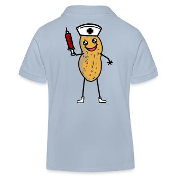 Erdnuss Krankenschwester Berufe Job Pfleger Arzt - Kinder Organic Poloshirt Mini Sprinter von Stanley/Stella - sky Blue - Hinten
