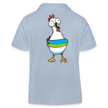 Poulet Flotteur Anneau De Natation Poule Volaille - Polo enfant bio Stanley/Stella - bleu ciel - Dos