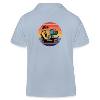 Rétro Programmer : l’esthétique de l’informatique vintage - Polo enfant bio Stanley/Stella - bleu ciel - Dos