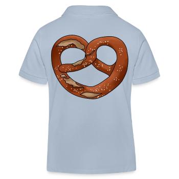 Brezel Bretzel Lauge Bayer Bretzl Pretzel Bretzeli - Kinder Organic Poloshirt Mini Sprinter von Stanley/Stella - sky Blue - Hinten