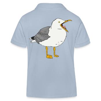 Mouette, Oiseau, Mer Baltique, Mer, Mer du Nord, Plage, Côte, Île - Polo enfant bio Stanley/Stella - bleu ciel - Dos