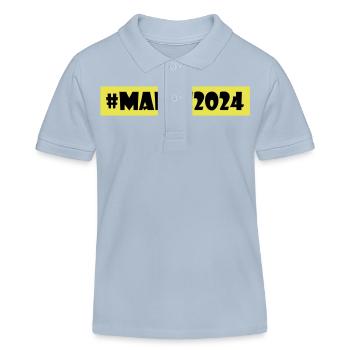 Malle 2024 - Polo enfant bio Stanley/Stella - bleu ciel - Devant
