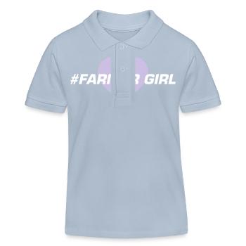Fermier Fille Fille Coeur Amour - Polo enfant bio Stanley/Stella - bleu ciel - Devant