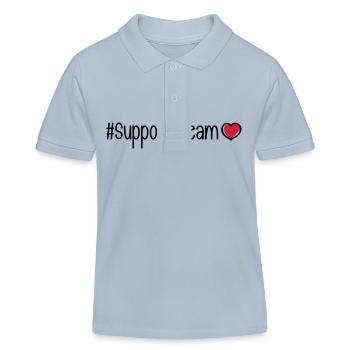 Support Team Herz - Kinder Organic Poloshirt Mini Sprinter von Stanley/Stella - sky Blue - Vorne