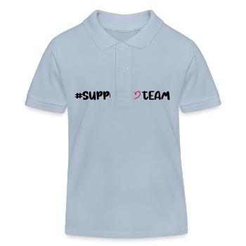 Support Team Herz - Kinder Organic Poloshirt Mini Sprinter von Stanley/Stella - sky Blue - Vorne