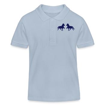 Zwei Tölter - Kinder Organic Poloshirt Mini Sprinter von Stanley/Stella - sky Blue - Vorne