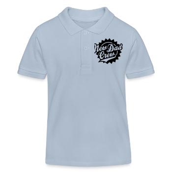 New Dad Crew Shield Design - Kinder Organic Poloshirt Mini Sprinter von Stanley/Stella - sky Blue - Vorne