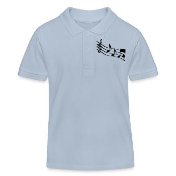 musiknoten - Kinder Organic Poloshirt Mini Sprinter von Stanley/Stella - sky Blue - Vorne