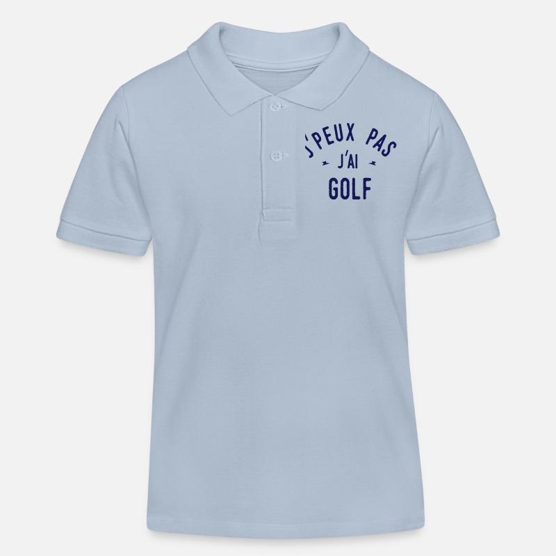 j'peux pas j'ai golf - Polo enfant bio Stanley/Stella - bleu ciel