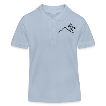 Climb mole - Kids Organic Polo Shirt by Stanley/Stella - sky blue - Front