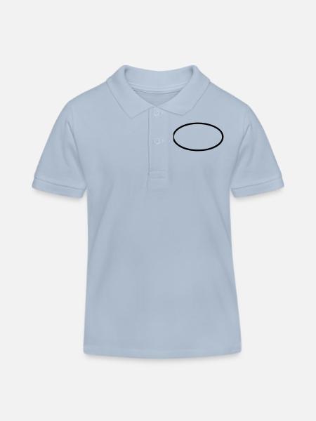 Ovale (à personnaliser) - Polo enfant bio Stanley/Stella - bleu ciel