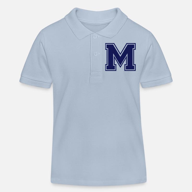m - Polo enfant bio Stanley/Stella - bleu ciel