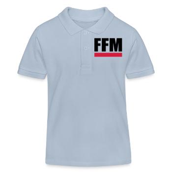 FFM - Frankfurt am Main - Kinder Organic Poloshirt Mini Sprinter von Stanley/Stella - sky Blue - Vorne