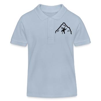 bergsteiger climbing - Polo enfant bio Stanley/Stella - bleu ciel - Devant