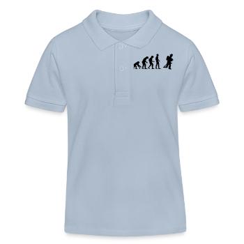 pompier evolution - Polo enfant bio Stanley/Stella - bleu ciel - Devant