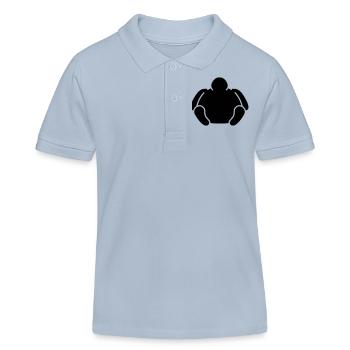 Sitting Fat Man - Polo enfant bio Stanley/Stella - bleu ciel - Devant