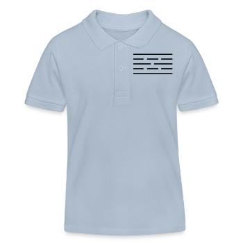 Symbole anti electrosmog - Polo enfant bio Stanley/Stella - bleu ciel - Devant