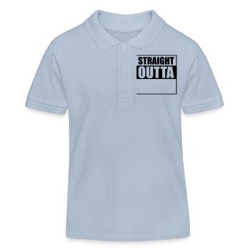 straight outta design - Kinder Organic Poloshirt Mini Sprinter von Stanley/Stella - sky Blue - Vorne