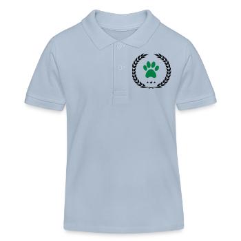 Couronne de patte - Polo enfant bio Stanley/Stella - bleu ciel - Devant