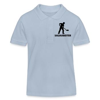 bauarbeiter baustelle 1 - Kinder Organic Poloshirt Mini Sprinter von Stanley/Stella - sky Blue - Vorne