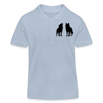woelfe - Kids Organic Polo Shirt by Stanley/Stella - sky blue - Front