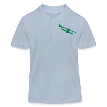 trompette - Polo enfant bio Stanley/Stella - bleu ciel - Devant