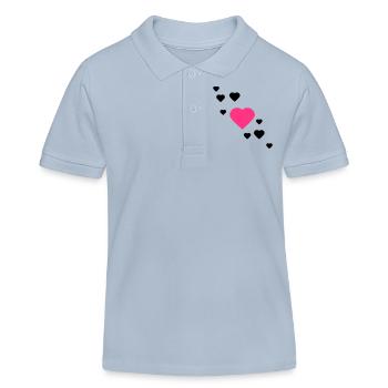 cœur - Polo enfant bio Stanley/Stella - bleu ciel - Devant