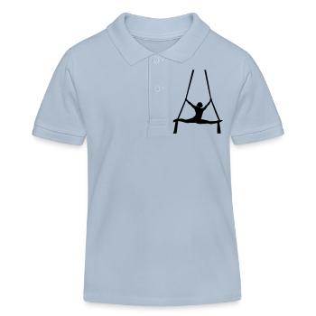 silhouette acrobate - Polo enfant bio Stanley/Stella - bleu ciel - Devant