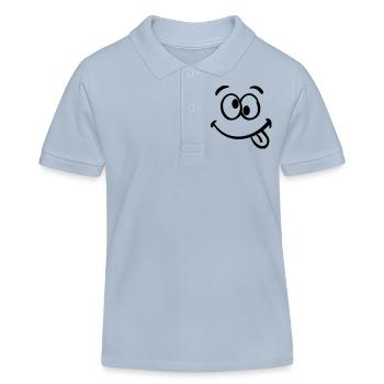 Crazy smile - Kinder Organic Poloshirt Mini Sprinter von Stanley/Stella - sky Blue - Vorne