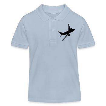 flugzeug - Kinder Organic Poloshirt Mini Sprinter von Stanley/Stella - sky Blue - Vorne