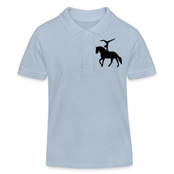 Voltigeurs individuels appui renversé - Polo enfant bio Stanley/Stella - bleu ciel - Devant